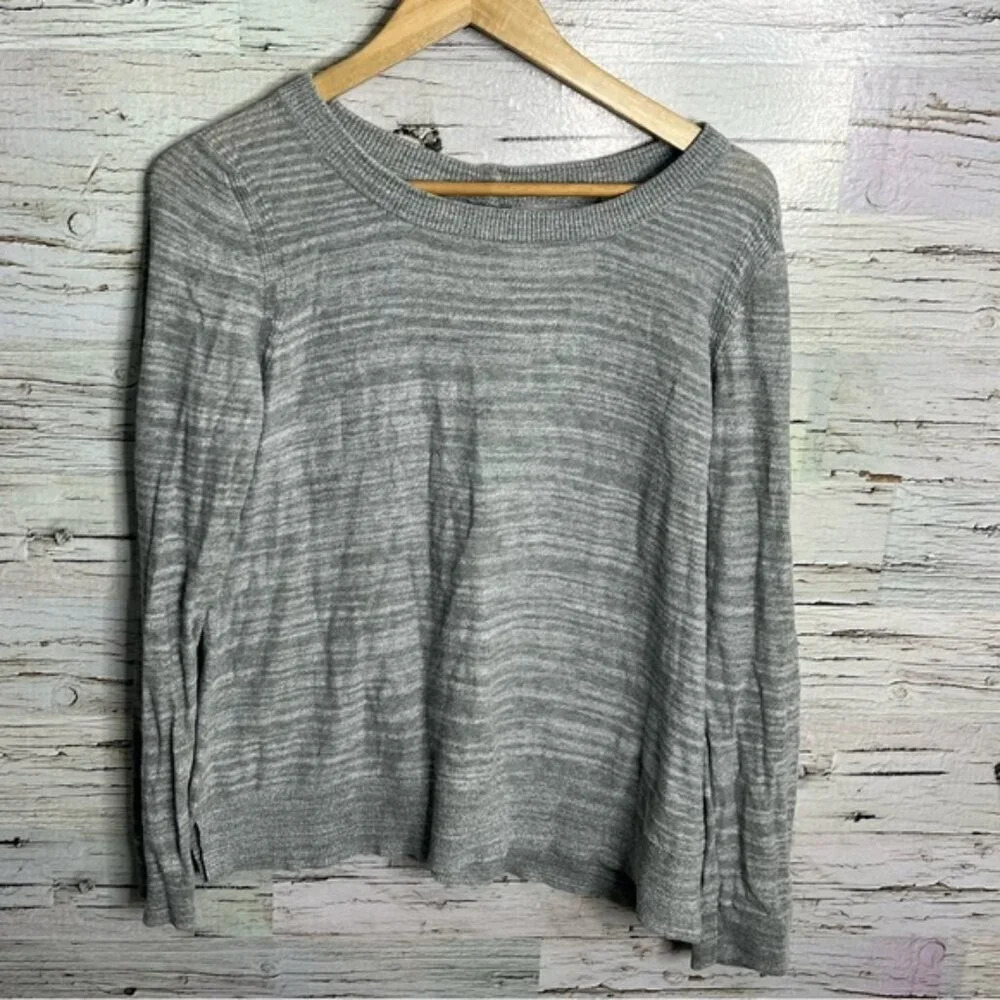 ANGEL OF THE NORTH  ANTHROPOLOGIE GRAY SWEATER SZ L
